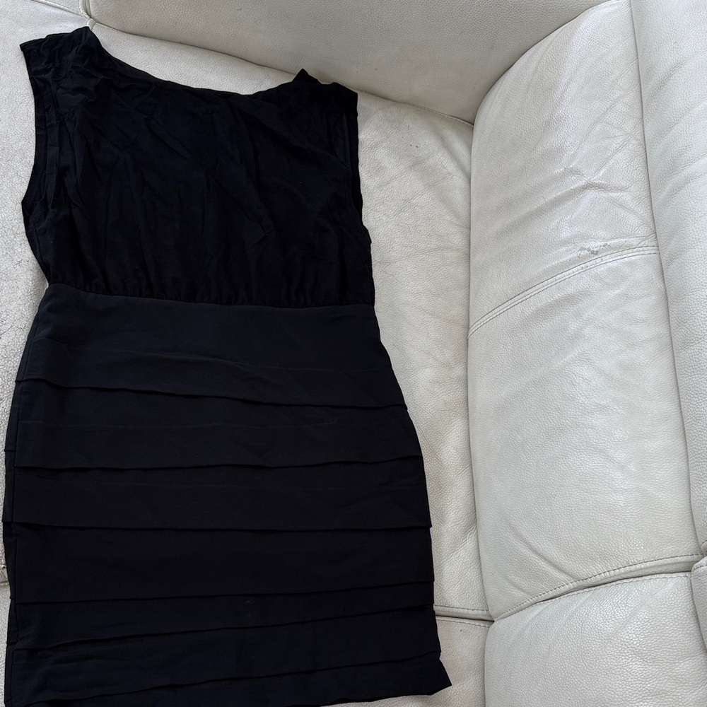 Alice + Olivia Black Layered Mini Dress